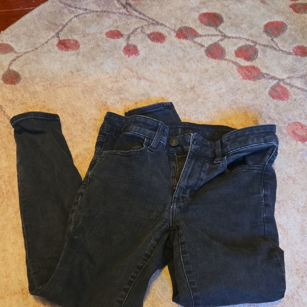 American Eagle Outfitters Women's Dark Gray Skinny Jeans